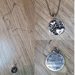 Sterling Silver Friends Heart Necklace 2 Sided, gift for friend or loved one.